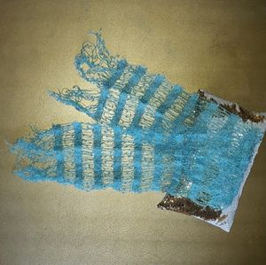 Open weave sparkly scarf